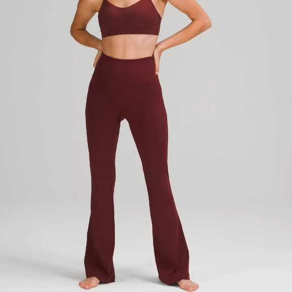 lululemon athletica Pants - NWT LULULEMON Groove Flare High Rise Red Merlot